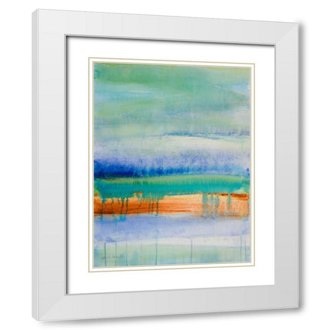 Fahai I White Modern Wood Framed Art Print with Double Matting by Loreth, Lanie