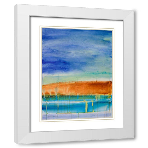Fahai II White Modern Wood Framed Art Print with Double Matting by Loreth, Lanie
