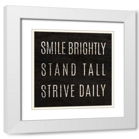 Simply and Brightly II White Modern Wood Framed Art Print with Double Matting by SD Graphics Studio
