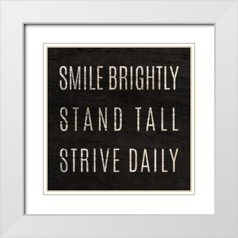 Simply and Brightly II White Modern Wood Framed Art Print with Double Matting by SD Graphics Studio