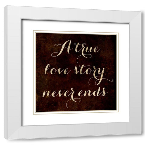 Never Ends White Modern Wood Framed Art Print with Double Matting by SD Graphics Studio