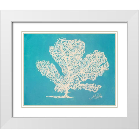 White Coral I White Modern Wood Framed Art Print with Double Matting by DeRice, Julie