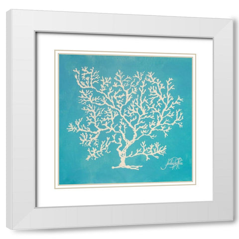 White Coral II White Modern Wood Framed Art Print with Double Matting by DeRice, Julie
