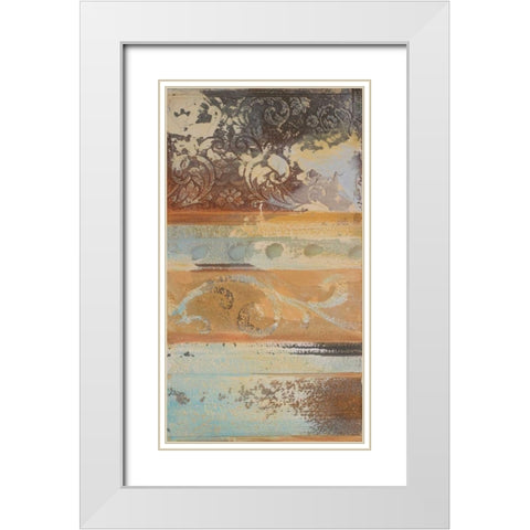Antique Sophistication I White Modern Wood Framed Art Print with Double Matting by Pinto, Patricia
