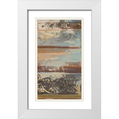 Antique Sophistication II White Modern Wood Framed Art Print with Double Matting by Pinto, Patricia