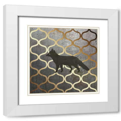 Metallic Nature III White Modern Wood Framed Art Print with Double Matting by Metz, Andi