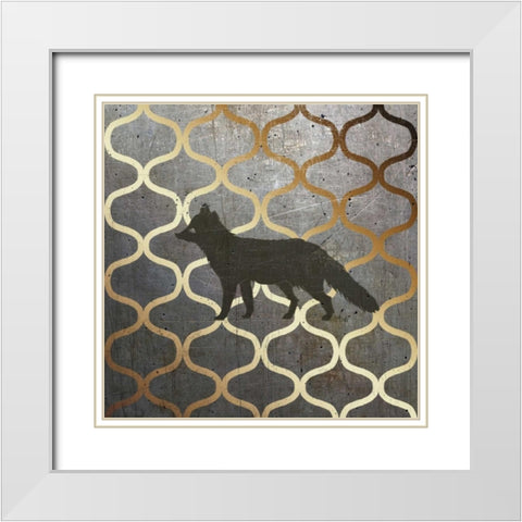 Metallic Nature III White Modern Wood Framed Art Print with Double Matting by Metz, Andi