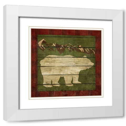 Rustic Nature on Plaid I White Modern Wood Framed Art Print with Double Matting by Metz, Andi