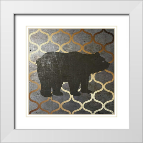 Metallic Nature II White Modern Wood Framed Art Print with Double Matting by Metz, Andi