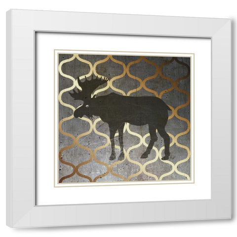 Metallic Nature IV White Modern Wood Framed Art Print with Double Matting by Metz, Andi