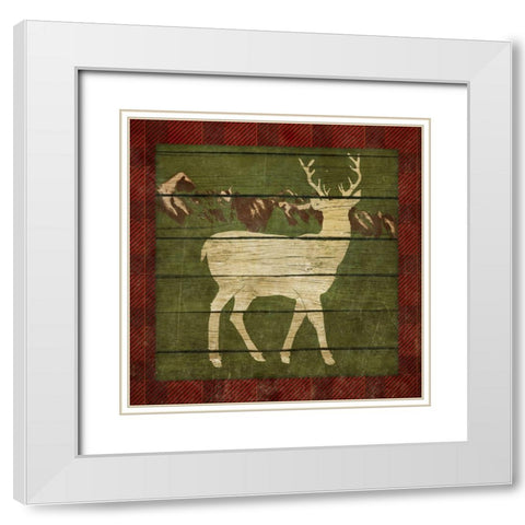 Rustic Nature on Plaid II White Modern Wood Framed Art Print with Double Matting by Metz, Andi