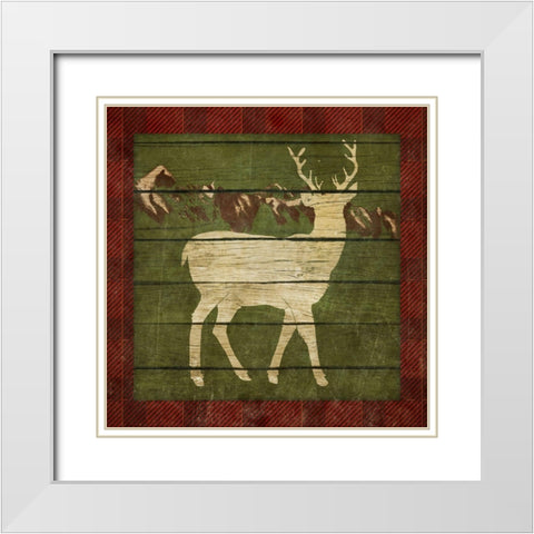 Rustic Nature on Plaid II White Modern Wood Framed Art Print with Double Matting by Metz, Andi