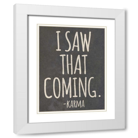 Karma II White Modern Wood Framed Art Print with Double Matting by SD Graphics Studio