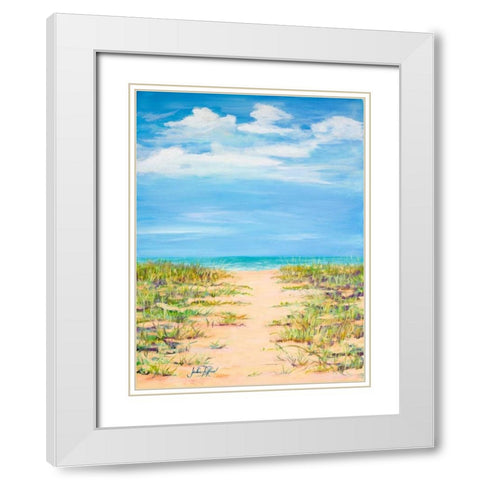 Path to Relaxation White Modern Wood Framed Art Print with Double Matting by DeRice, Julie