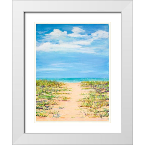 Path to Relaxation White Modern Wood Framed Art Print with Double Matting by DeRice, Julie