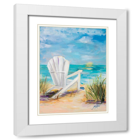 Relax in the Beach Breeze White Modern Wood Framed Art Print with Double Matting by DeRice, Julie