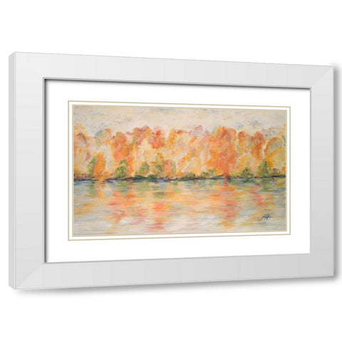 Reflections of Nature White Modern Wood Framed Art Print with Double Matting by DeRice, Julie