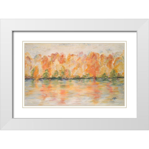 Reflections of Nature White Modern Wood Framed Art Print with Double Matting by DeRice, Julie