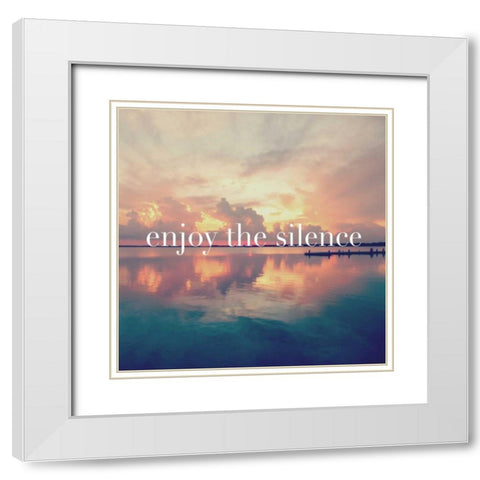 Enjoy the Silence Border White Modern Wood Framed Art Print with Double Matting by Nawrocke, Bruce