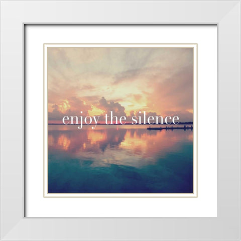 Enjoy the Silence Border White Modern Wood Framed Art Print with Double Matting by Nawrocke, Bruce