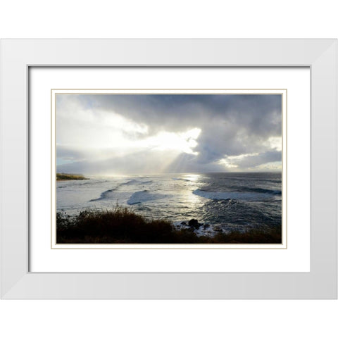 Divine Light White Modern Wood Framed Art Print with Double Matting by Nawrocke, Bruce