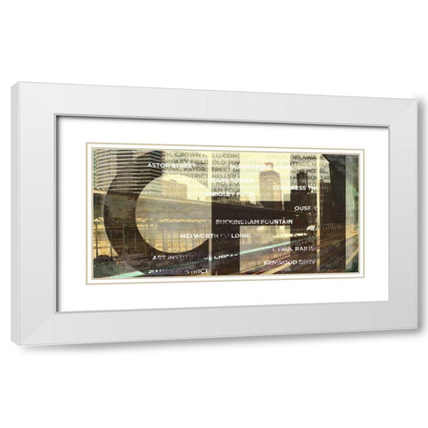 Chicago Train Station White Modern Wood Framed Art Print with Double Matting by Peck, Gail