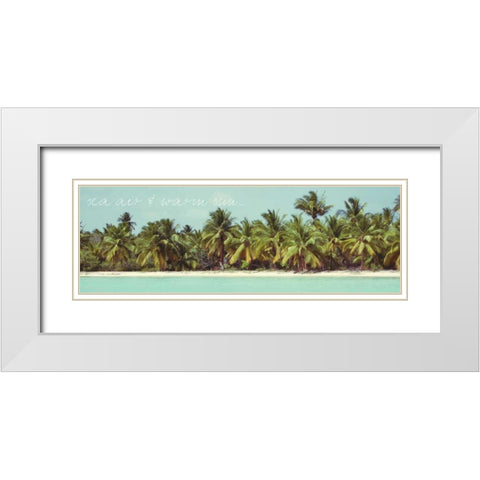 Palms Galore I White Modern Wood Framed Art Print with Double Matting by Acosta
