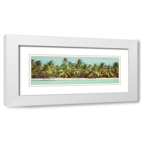 Palms Galore II White Modern Wood Framed Art Print with Double Matting by Acosta