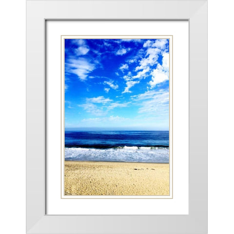 The Ocean Is Blue White Modern Wood Framed Art Print with Double Matting by Acosta