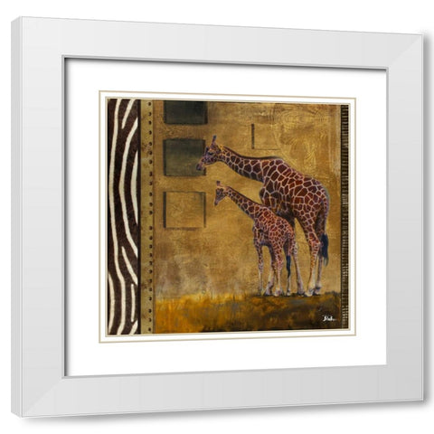 Journey I White Modern Wood Framed Art Print with Double Matting by Pinto, Patricia