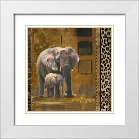 Journey II White Modern Wood Framed Art Print with Double Matting by Pinto, Patricia