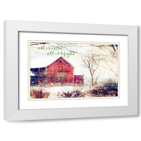 Calm and Bright Barn White Modern Wood Framed Art Print with Double Matting by Poynter, Kelly