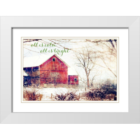 Calm and Bright Barn White Modern Wood Framed Art Print with Double Matting by Poynter, Kelly