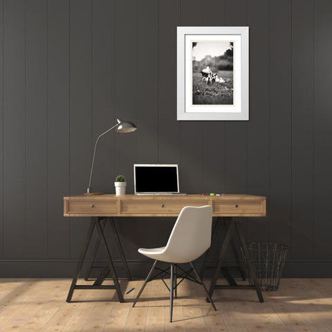 Ducklings White Modern Wood Framed Art Print with Double Matting by Poynter, Kelly