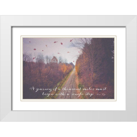 A Thousand Miles White Modern Wood Framed Art Print with Double Matting by Poynter, Kelly