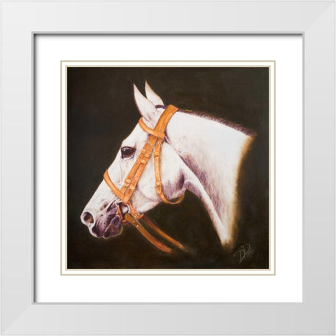 My Horse White Modern Wood Framed Art Print with Double Matting by Pinto, Patricia