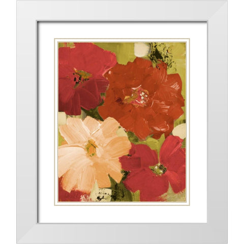 Wednesdays Garden White Modern Wood Framed Art Print with Double Matting by Loreth, Lanie