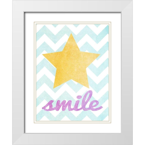 Stars and Hearts I White Modern Wood Framed Art Print with Double Matting by Studio, Sd Graphics