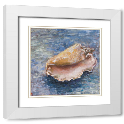 Faded into the Shore I White Modern Wood Framed Art Print with Double Matting by Johnson, Walt