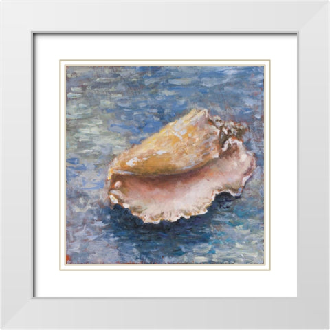 Faded into the Shore I White Modern Wood Framed Art Print with Double Matting by Johnson, Walt