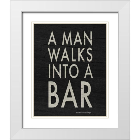Bar I White Modern Wood Framed Art Print with Double Matting by Studio, Sd Graphics