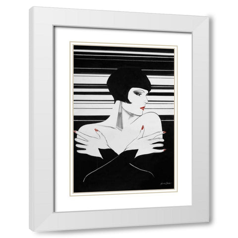 Fashion Women II White Modern Wood Framed Art Print with Double Matting by Baliko, Linda