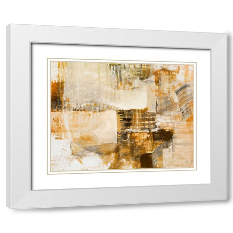 Warm Mystic Neutral White Modern Wood Framed Art Print with Double Matting by Loreth, Lanie