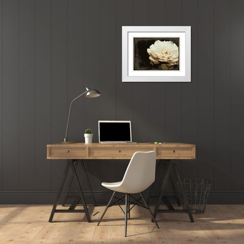 Blooming Elegance White Modern Wood Framed Art Print with Double Matting by Navas, Emily