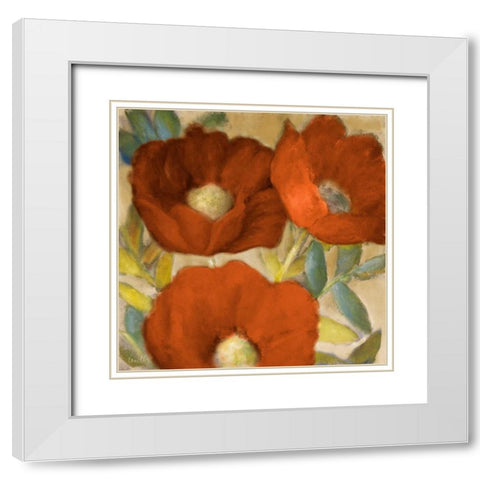 Spring Arrival Spice White Modern Wood Framed Art Print with Double Matting by Loreth, Lanie