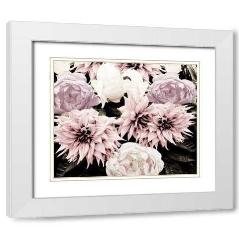 Pink Washed Garden White Modern Wood Framed Art Print with Double Matting by Navas, Emily