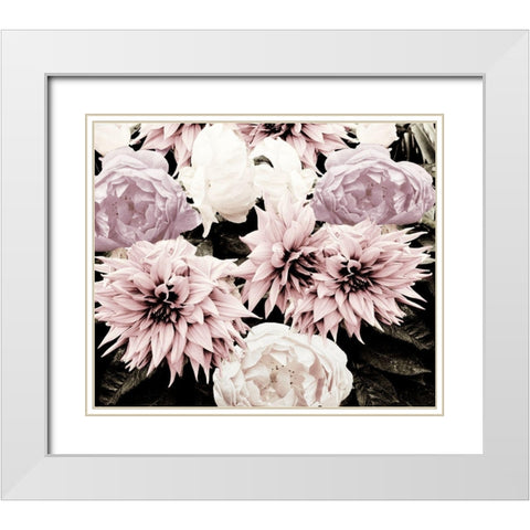Pink Washed Garden White Modern Wood Framed Art Print with Double Matting by Navas, Emily