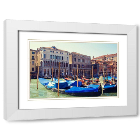 Venice I White Modern Wood Framed Art Print with Double Matting by Navas, Emily