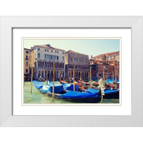 Venice I White Modern Wood Framed Art Print with Double Matting by Navas, Emily