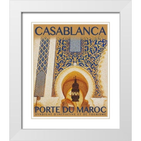 Destination Morocco I White Modern Wood Framed Art Print with Double Matting by Navas, Emily